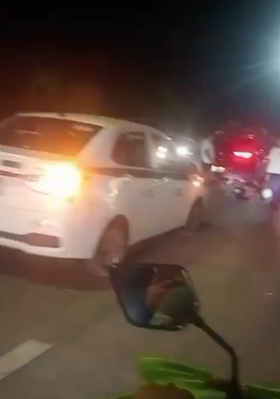 Accidente en el puente calinda bajando hacia el centro