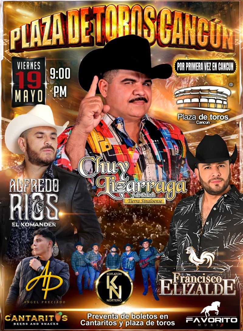 Algo de lo que vamos a poder disfrutar este 19 de Mayo en el concierto de CHUY LIZARRAGA