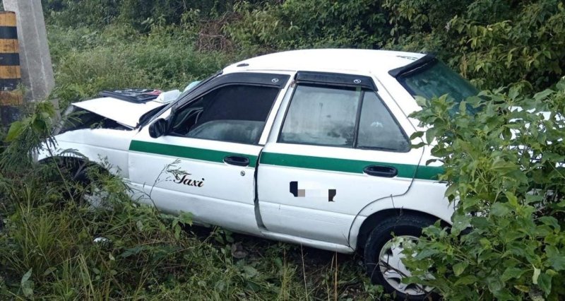 Aparatoso accidente en “El Tamal” deja dos lesionados
