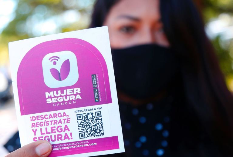 Aplicacion Mujer Segura Brinda auxilio a mujeres en Cancún