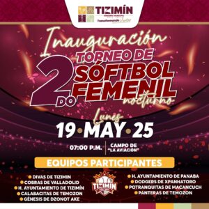 ¡Arranca el 2.º Torneo de Sóftbol Femenil Nocturno en Tizimín!
