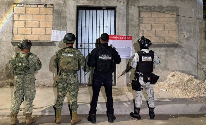 Autoridades aseguran estupefacientes en tres cateos cumplimentados en Benito Juárez