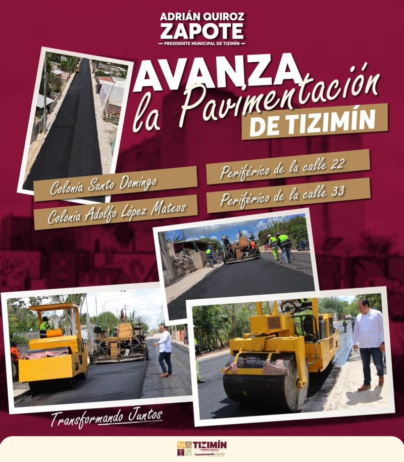Avanzan los trabajos de pavimentación para transformar el municipio