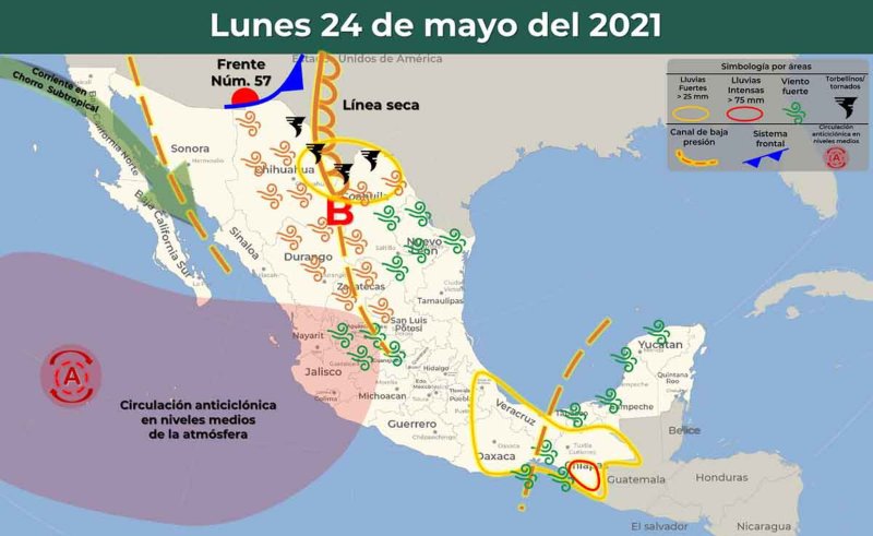 Clima para Cancún y Quintana Roo 24 de mayo de 2021