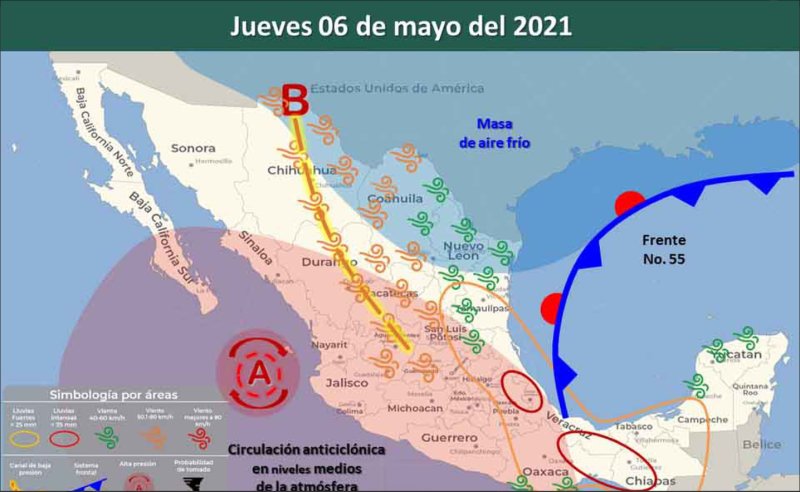 Clima para Cancún y Quintana Roo 6 de mayo de 2021