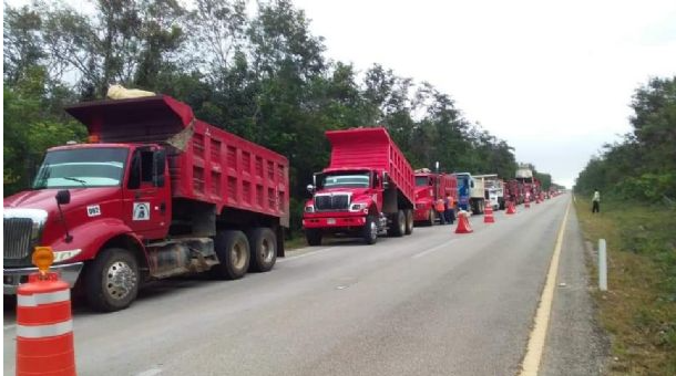 Denuncian contratación de transporte de carga “pirata” para el Tren Maya