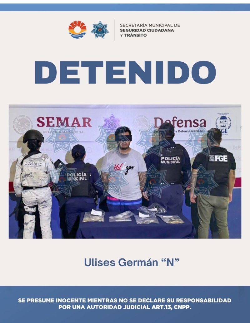 DETENIDO POR DELITOS CONTRA LA SALUD