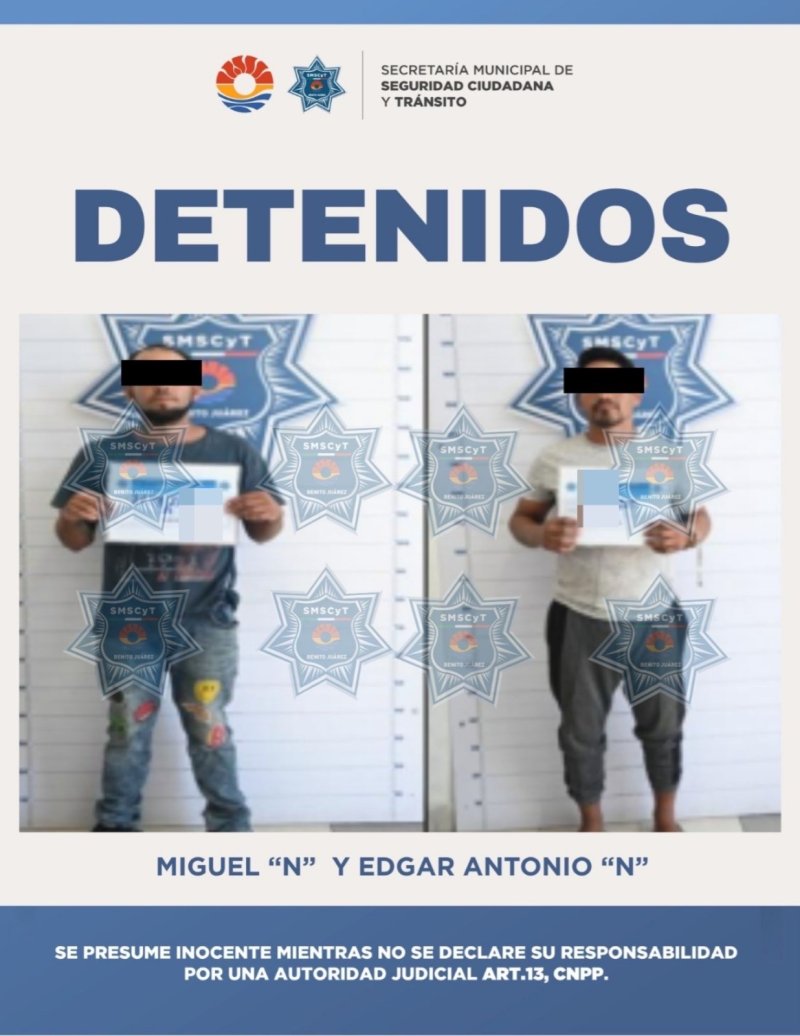 DETENIDOS POR ENCUBRIMIENTO