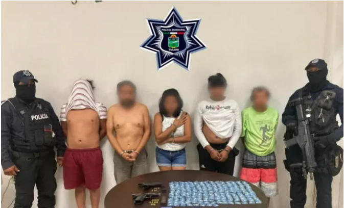 Detienen a 5 narcomenudistas en Tulum