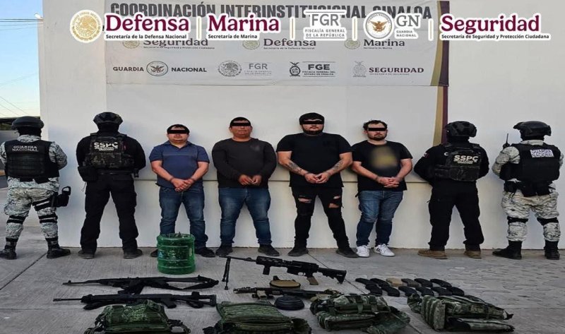 Detienen en Culiacán a Cuatro Presuntos Integrantes de “Los Chapitos”
