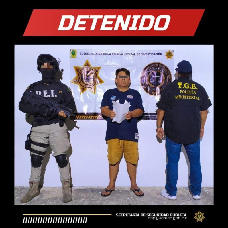Detienen en Yucatán a taxista acusado de doble homicidio en Cozumel