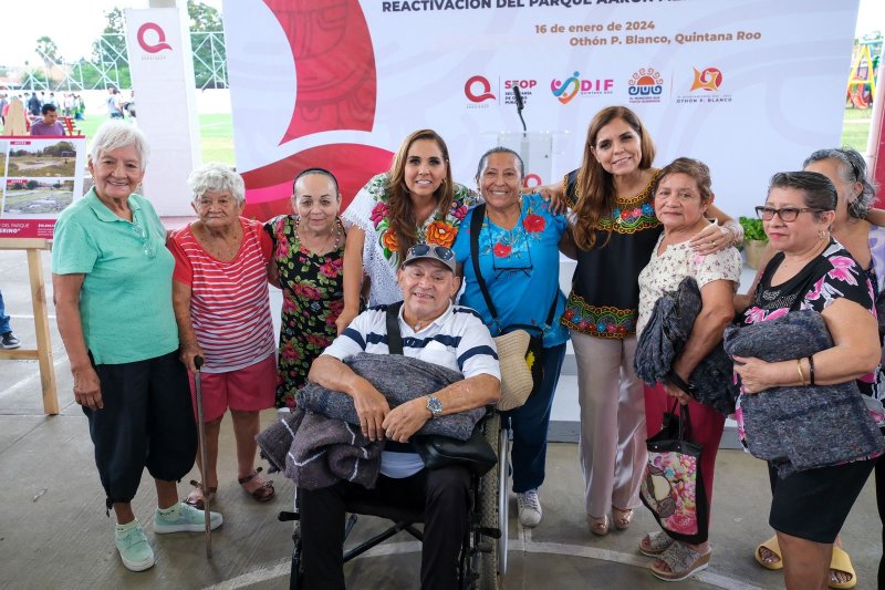 En renovado parque Aarón Merino, Mara Lezama encabezó la campaña “Abrigando Corazones”