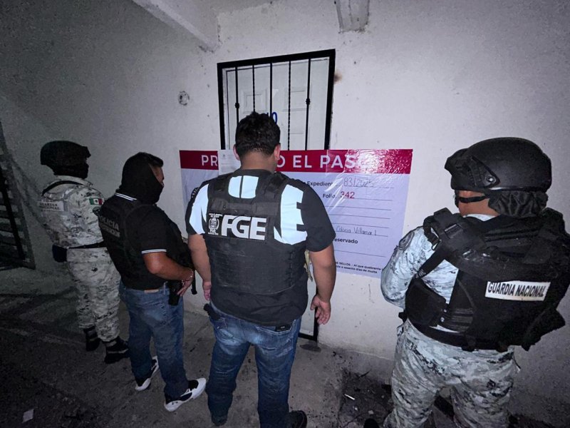 FGE de Quintana Roo y Guardia Nacional asegura drogas en cateo en Playa del Carmen