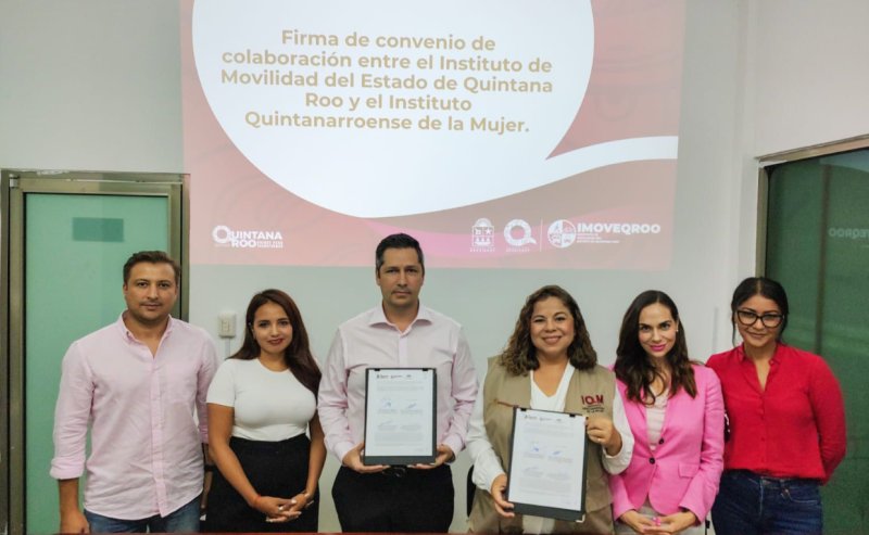 Firman convenio de colaboración el IMOVEQROO e IQM