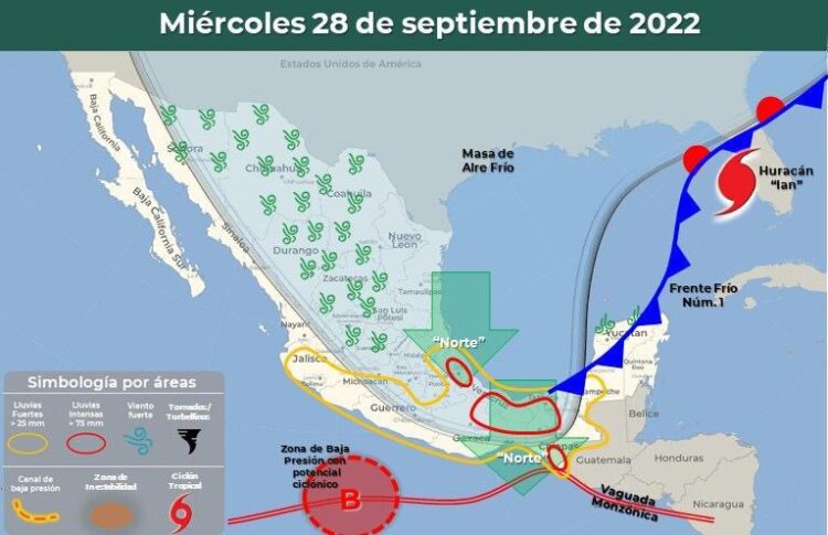 Frente frío número 1 se sentirá en Quintana Roo
