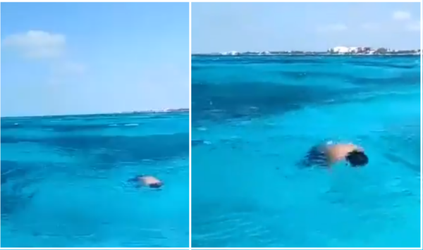 Hallan cuerpo flotando entre Cancún e Isla Mujeres (Vídeo)