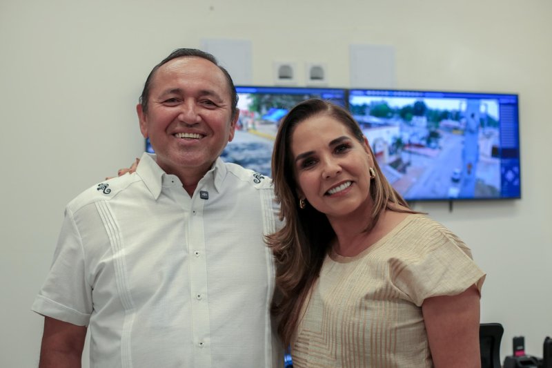 Inaugura Mara Lezama y Nivardo Mena centro de control y comando en Kantunilkín.