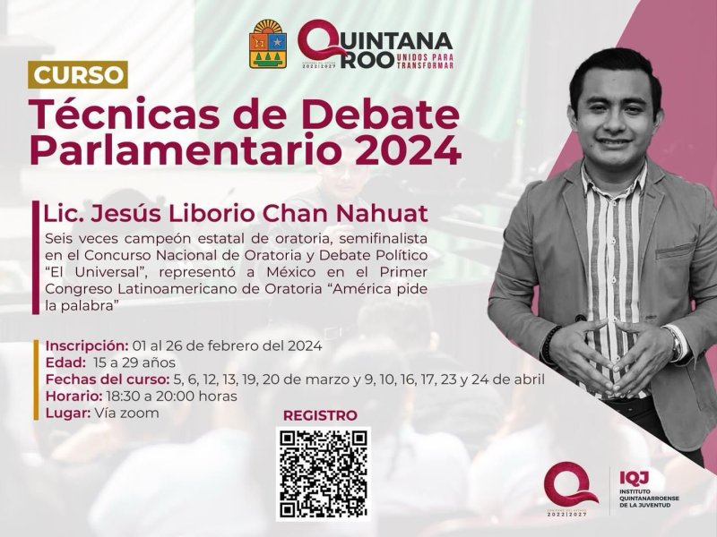 IQJ invita a las juventudes a participar en el Curso de Debate Parlamentario 2024