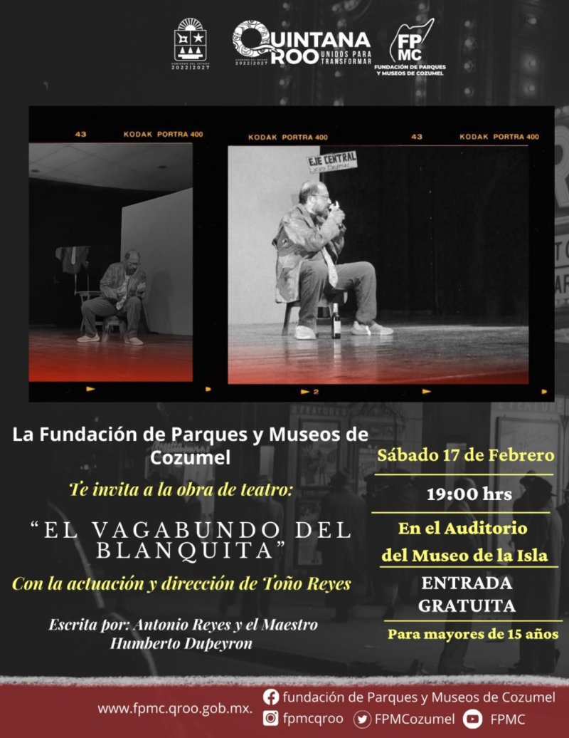 La Fundación de Parques y Museos presentará la obra de teatro “El Vagabundo del Blanquita”