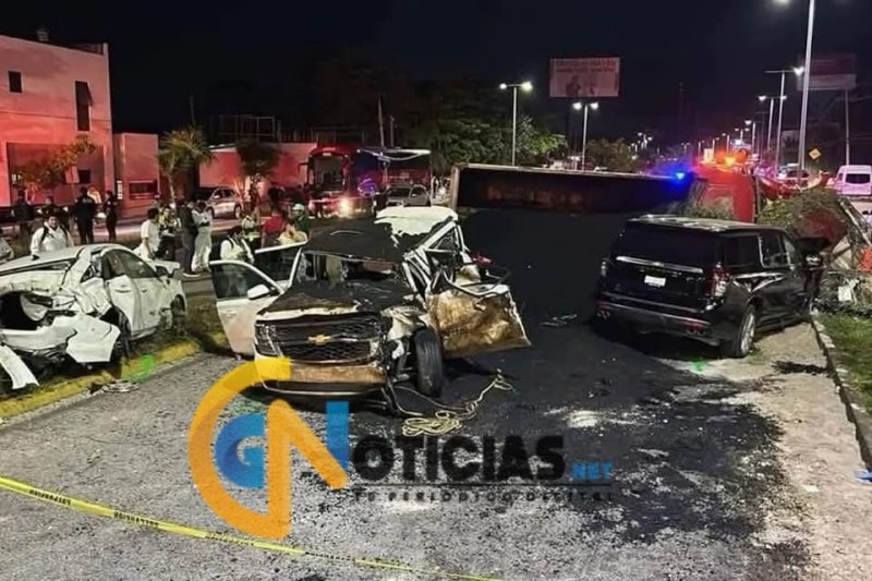 Menor de 17 años provocó la mortal carambola en la carretera Cancún-Puerto Morelos