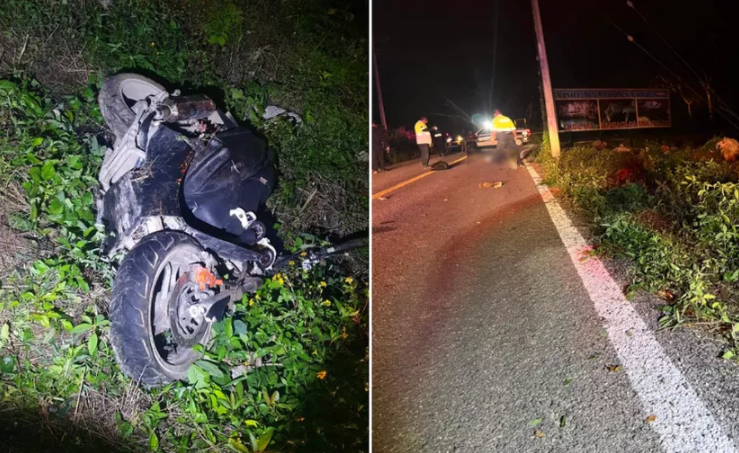 Motociclista se queda dormido y muere al chocar contra un poste