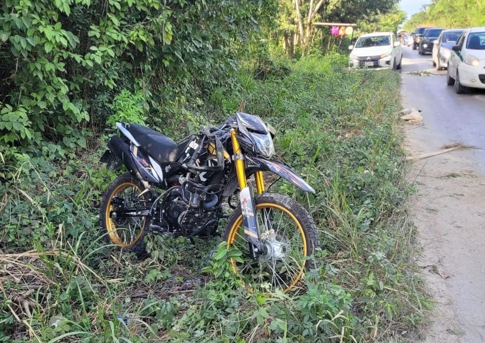 Motociclista sufre fracturas tras accidente al esquivar a un perro en carretera Gas Auto
