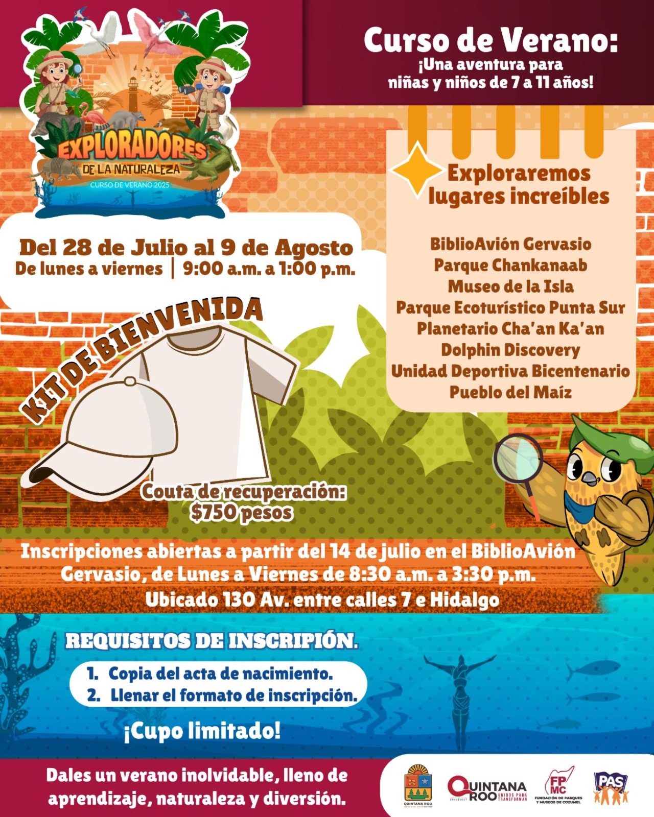 Convoca FPMC al Curso de Verano “Exploradores de la Naturaleza” para niñas y niños de 7 a 11 años