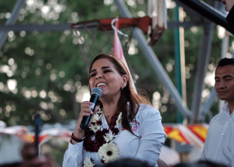 Marybel Villegas se muestra contenta ante el aumento de ventaja de Mara Lezama en las encuestas
