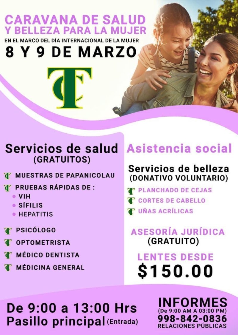 TAXISTAS DE CANCÚN CONMEMORAN “DÍA INTERNACIONAL DE LA MUJER” CON “CARAVANA DE SALUD Y BELLEZA” Y KERMÉS A BENEFICIO DE LA FUNDACIÓN “APRENDIENDO A VIVIR” A.C.
