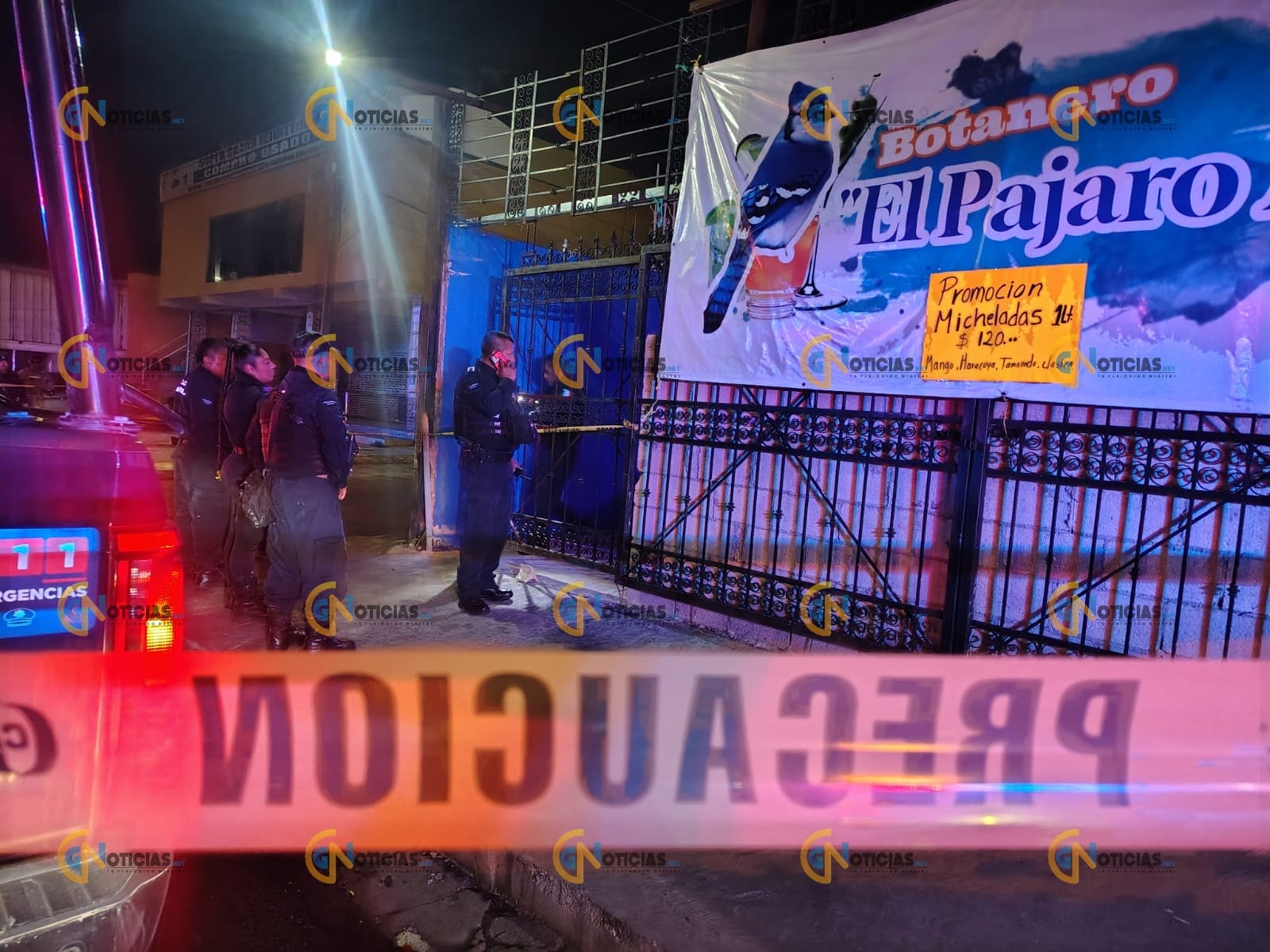 Una mesera muerta fue el saldo de un atentado armado en el recién inaugurado botanero “Pájaro Azul”