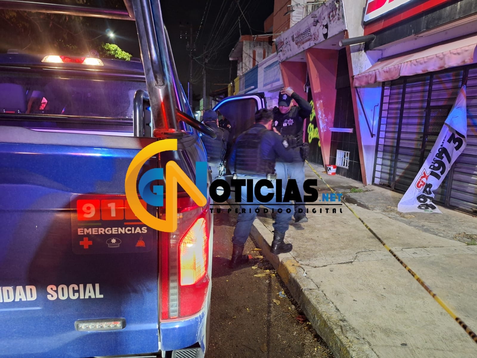 Una intensa movilización por las detonaciones de bala a un bar ubicado en la región 93, afortunadamente solo hubo daños