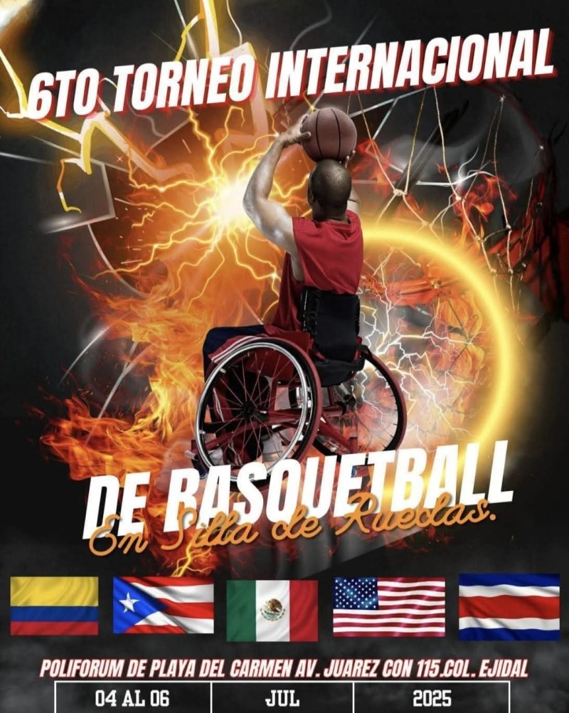 Pioneros de Chetumal (Los Platanitos) contra viento y marea representarán a la capital del estado en el Sexto Torneo Internacional de basquetbol en sillas de ruedas del 4 al 6 de julio en Playa del Carmen