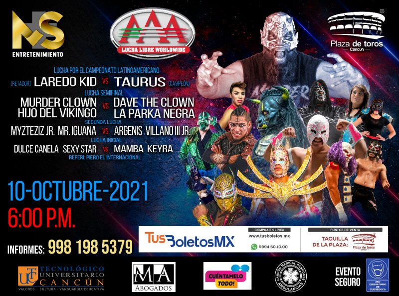Murder Clown te invita a disfrutar de la #LuchaLibreAAA🤟🤟🤟🤟