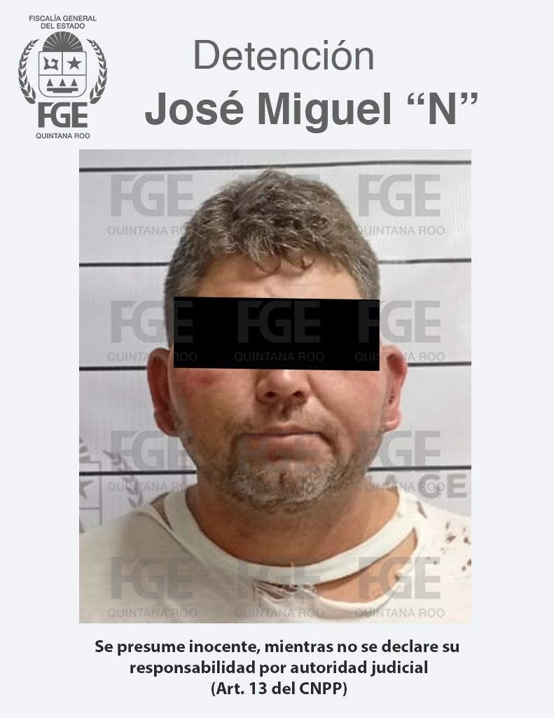 Detiene FGE de Quintana Roo a una pareja por violencia familiar y violación a un menor en Puerto Aventuras