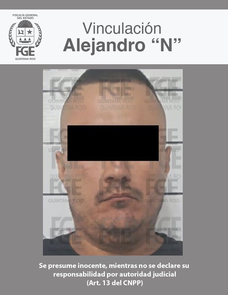 Logra FGE de Quintana Roo vinculación a proceso para un masculino por homicidio calificado en Playa del Carmen