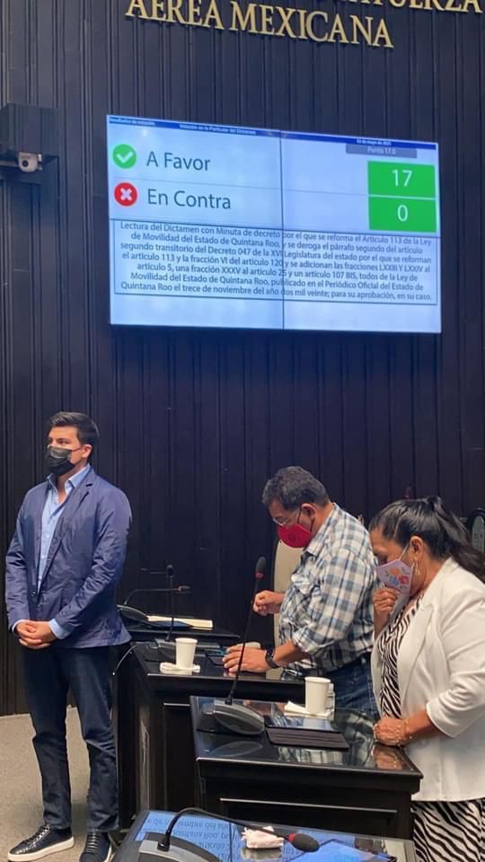 Reconocen transportistas de Quintana Roo labor del Congreso del Estado tras reforma a ley de Movilidad para garantizar la libre designación de beneficiarios de sus concesiones sin límite de tiempo.