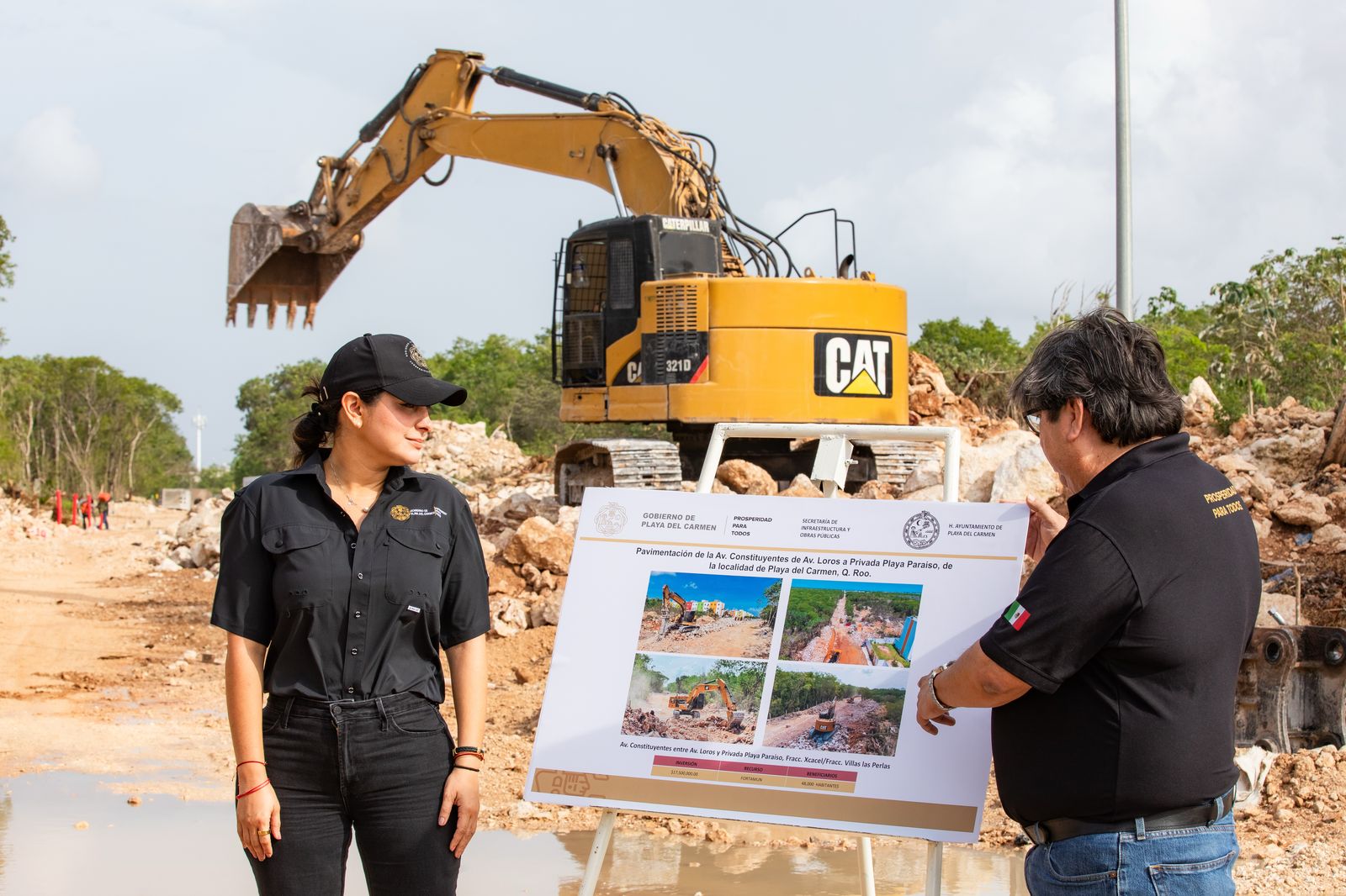 Estefanía Mercado responde con hechos: arranca pavimentación que conecta Villas del Sol con el corazón de Playa del Carmen y mejora la movilidad de más de 48 mil habitantes