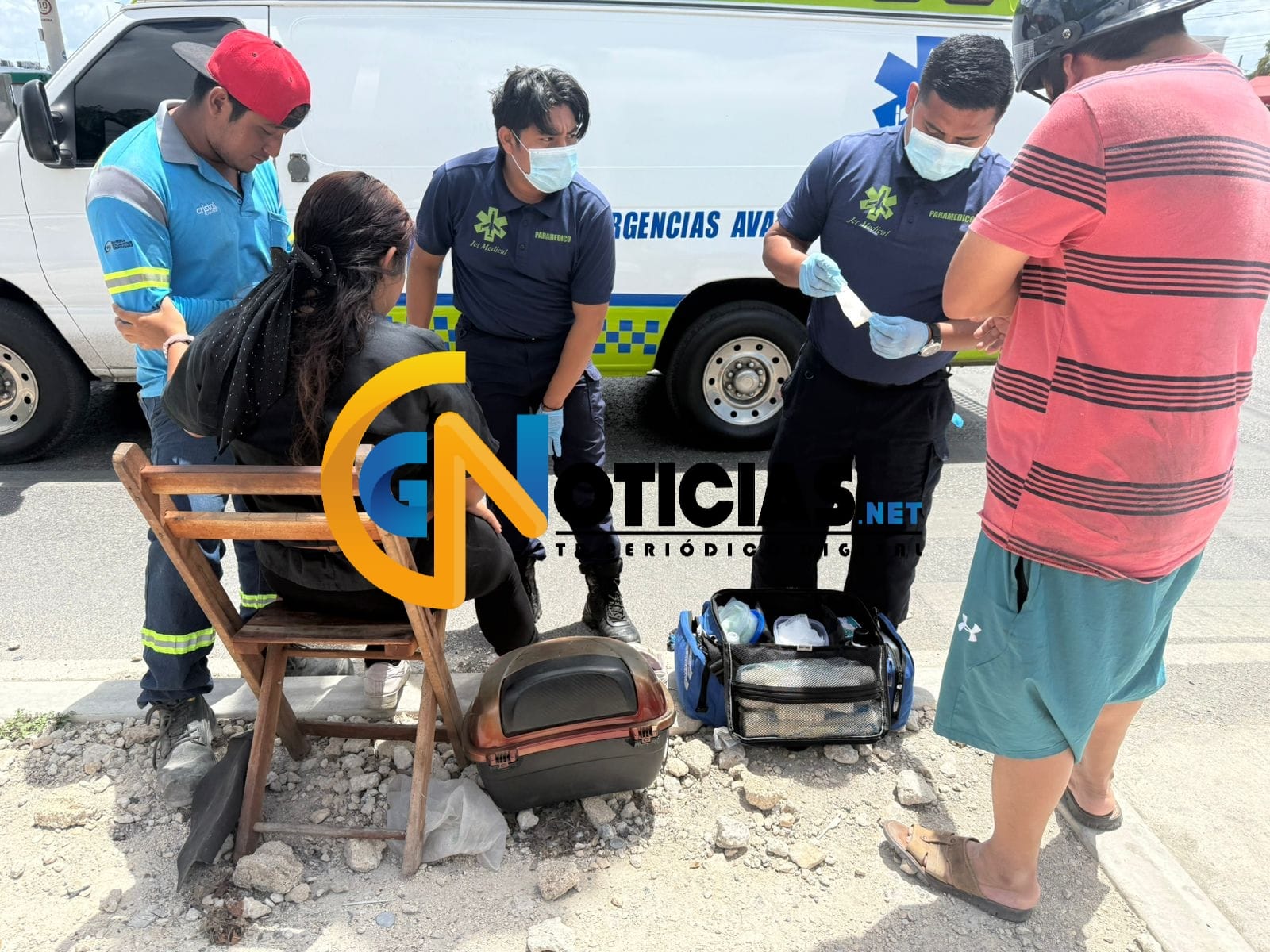 Dos montonetos terminaron su viaje por culpa de un bache en la región 248, ambos quedaron lesionados y aun así se retiraron del lugar