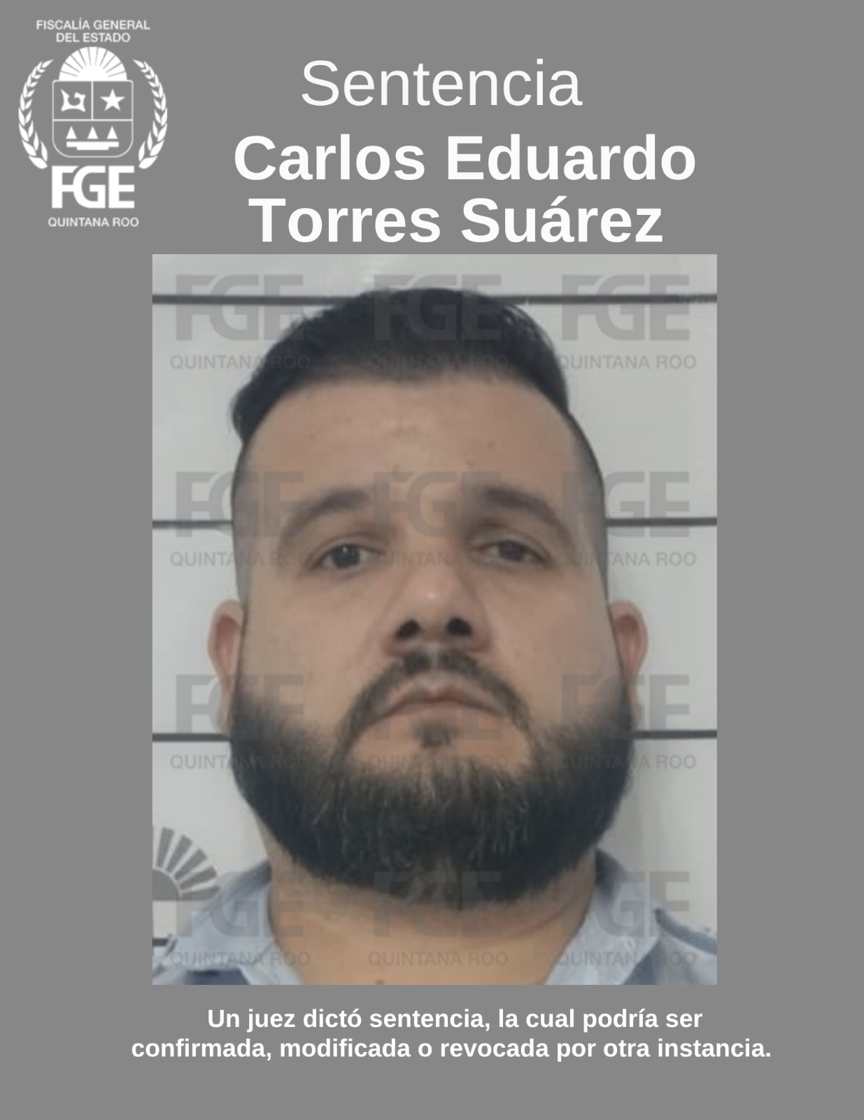 Obtiene FGE de Quintana Roo sentencia de 31 años y seis meses para un sujeto por el homicidio calificado de un empresario restaurantero en Benito Juárez
