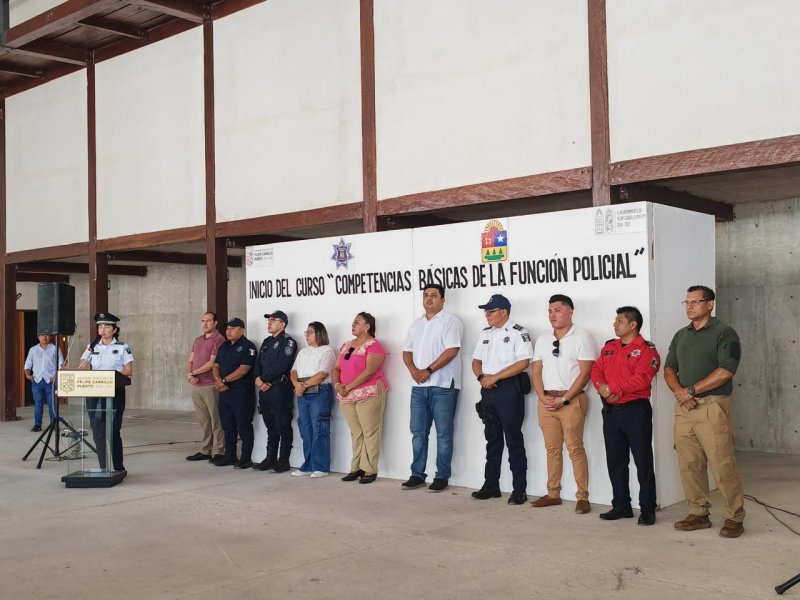 Pone en marcha SESESC curso de Competencias Básicas de la Función Policial en Felipe Carrillo Puerto