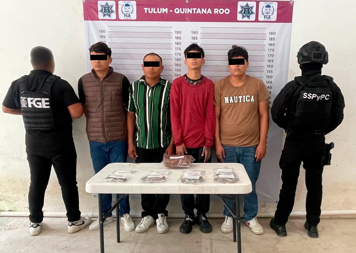 Capturan FGE de Quintana Roo y policías municipales a 11 personas por narcomenudeo en Tulum, Playa del Carmen y Cozumel