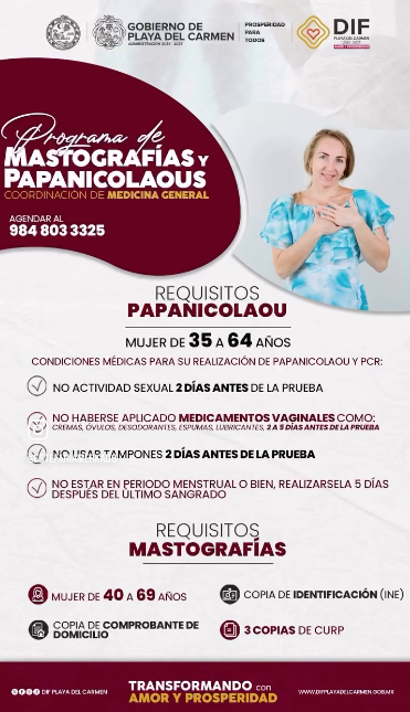 Estefanía Mercado prioriza la salud femenina, anuncia mastografías y Papanicolaou gratuitos para prevenir el cáncer
