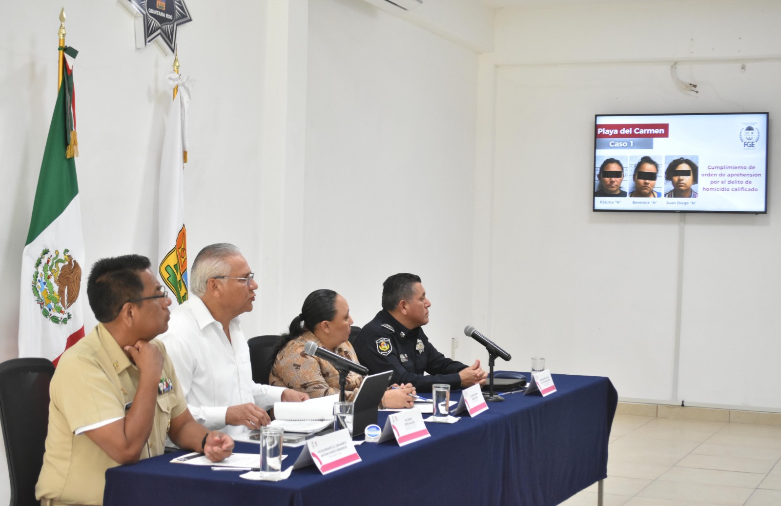 Logra FGE Quintana Roo dos años de prisión preventiva para tres personas por homicidio calificado en Playa del Carmen