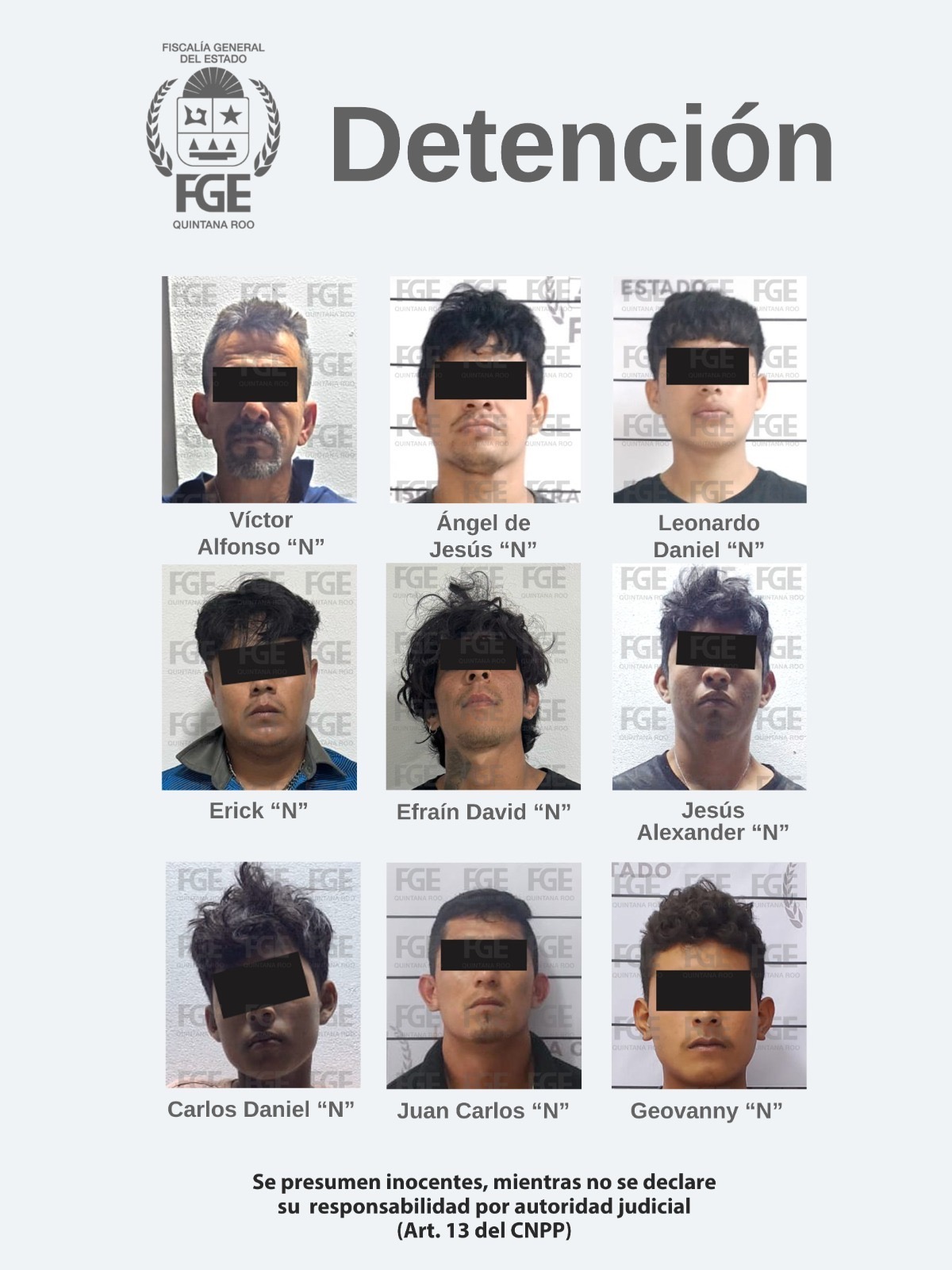 Detienen Fiscalía de Quintana Roo y Guardia Nacional a nueve personas por narcomenudeo en Benito Juárez y Tulum