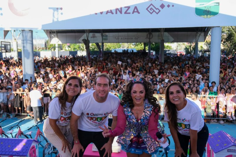 Con más de 8 mil asistentes celebra Mara Lezama el Día de la Niña y del Niño en Tulum con espectáculo de Tatiana