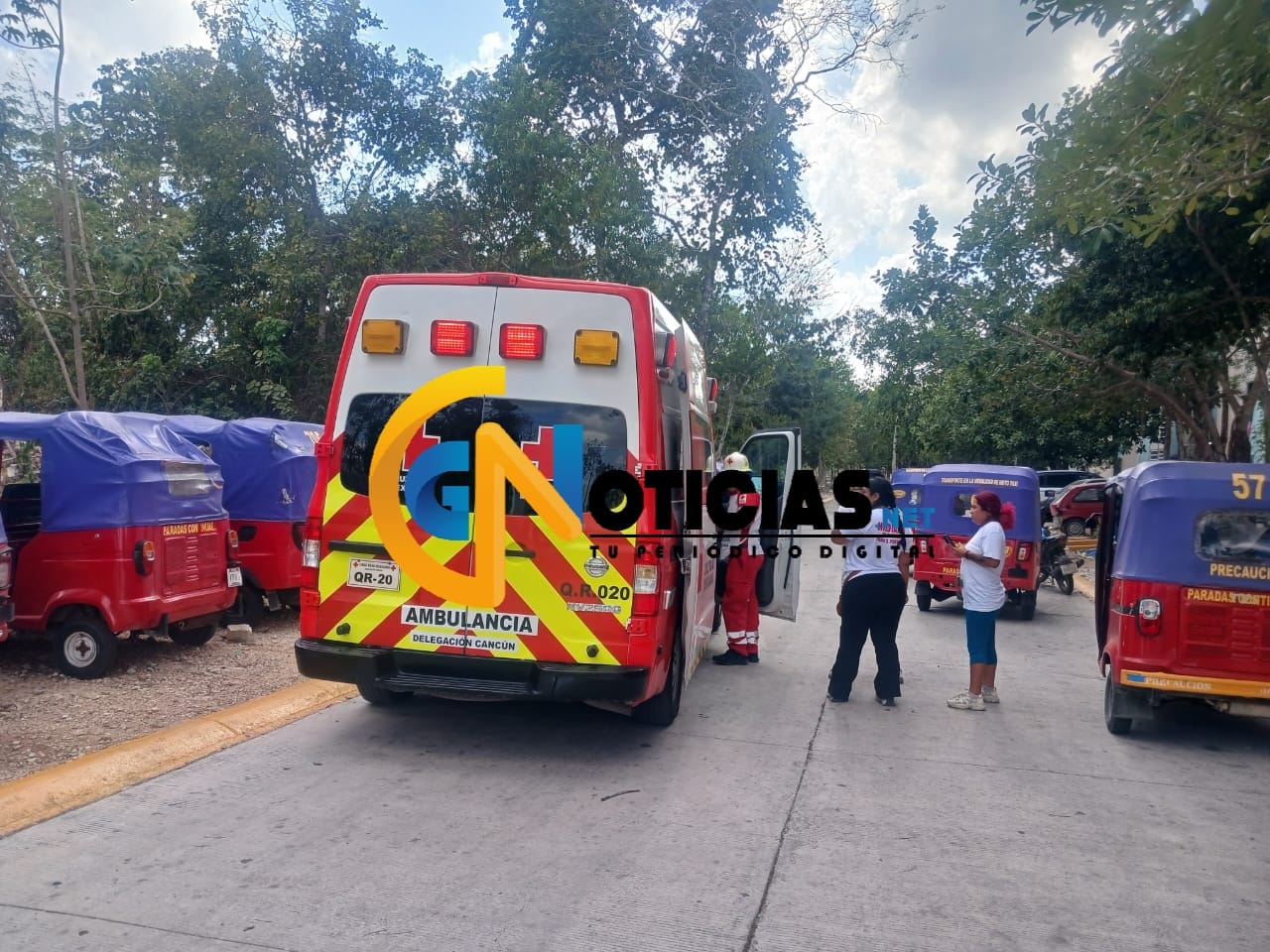 Una riña entre miembros del sindicatos de Mototaxista originó una intensa movilización policiaca y paramédicos de la Cruz Roja