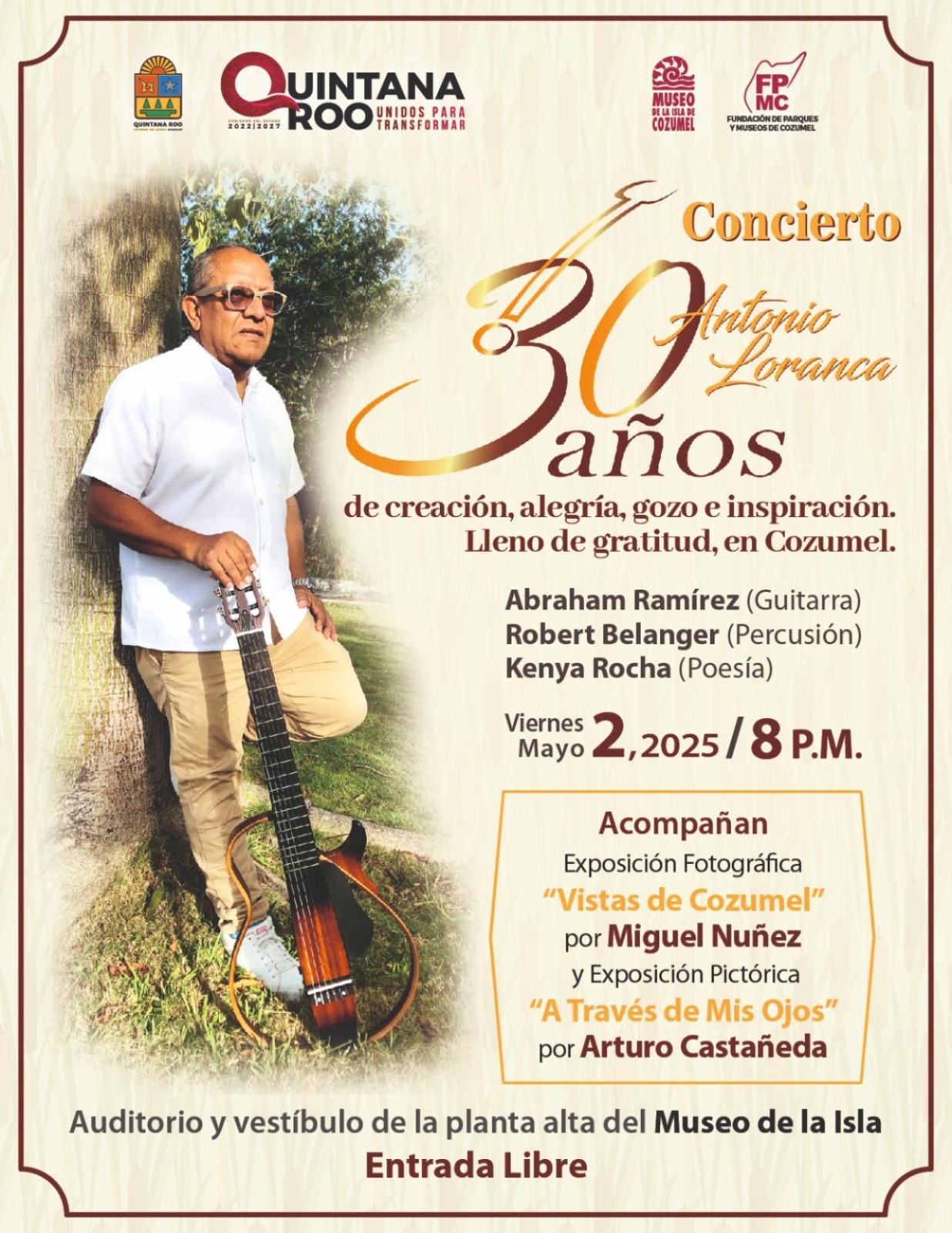 Rendirá la FPMC homenaje al guitarrista Antonio Gallegos Loranca por sus 30 años de trayectoria artística