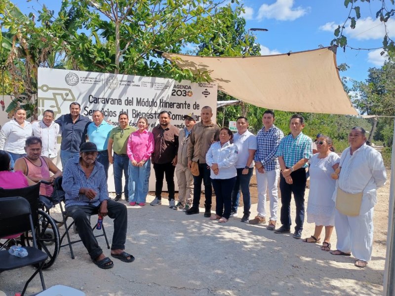 Gobierno de Playa del Carmen lleva Módulo Itinerante de Servicios del Bienestar Comunitario a la comunidad Los Pájaros