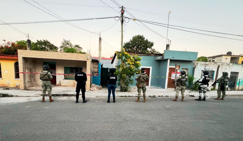 FGE de Quintana Roo, Marina, Ejército y Guardia Nacional aseguran drogas en bares de Felipe Carrillo Puerto