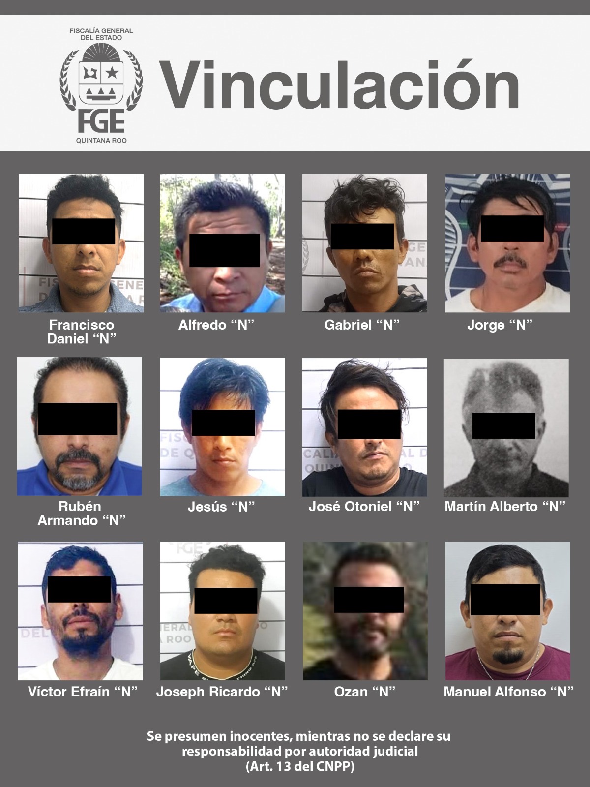 Logra Fiscalía vinculación a proceso para 11 personas por violencia familiar, violación y feminicidio en grado de tentativa